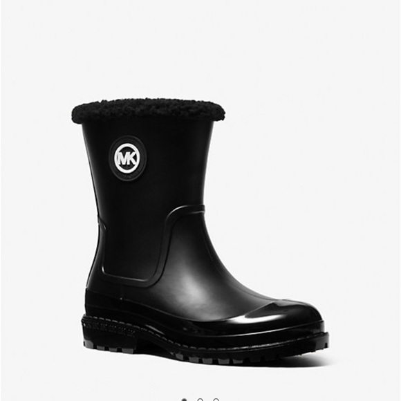 Michael Kors Montaigne Faux Shearling-Line PVC Rain Boot ✨brand new✨ No box - Picture 3 of 11